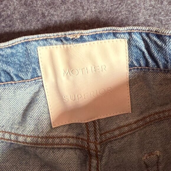 Mother Superior Denim Half Pipe Ankle Barrel Jeans Boho Wide Leg Sz 29 Light NWT - Picture 6 of 15